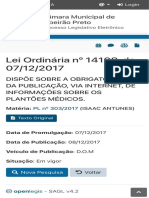 Lei Ordinária Nº 14108, de 07122017 - Câmara Municipal de Ribeirão Preto