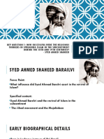 Key Question 1 - Syed Ahmed Shaheed