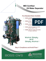 BOSS Oil Water Separator Specification Sheet for Models from 2.2 to 45 GPM