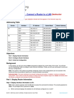 10.3.4 Packet Tracer - Connect A Router To A LAN