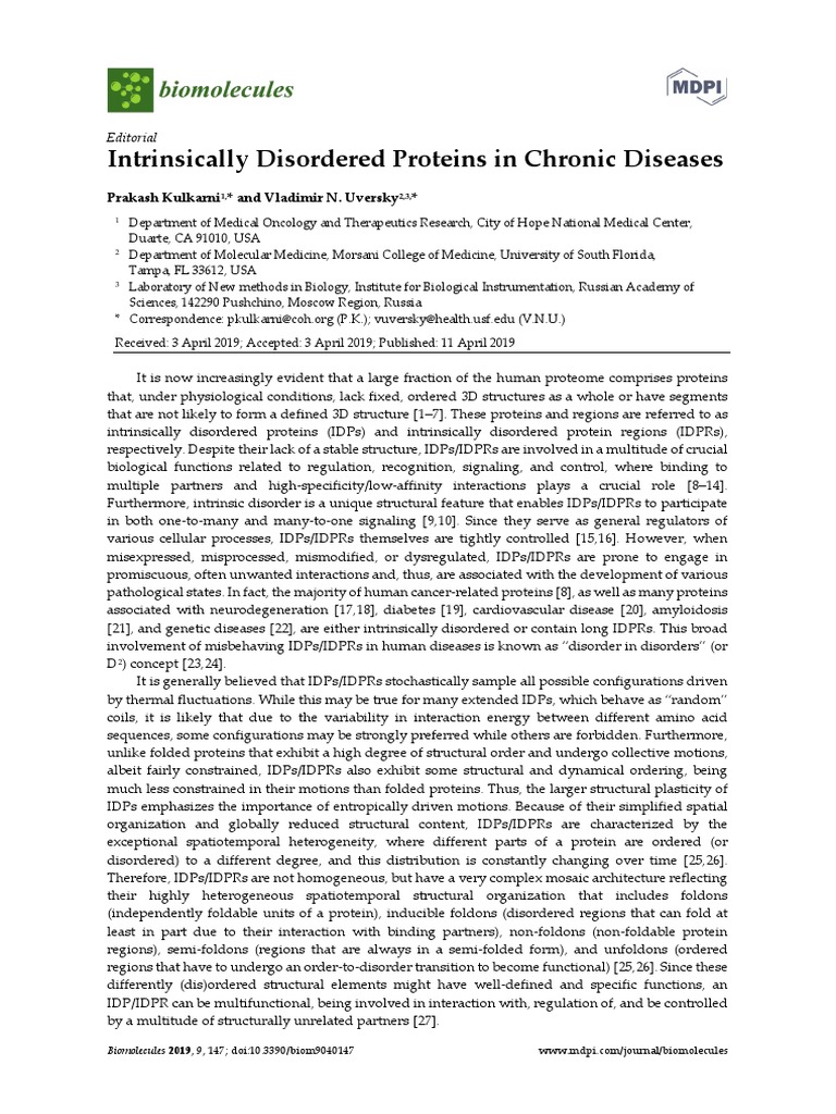Biomolecules 09 00147 PDF Proteins Biomolecules