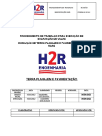 Procedimento de execução de escavação, terraplanagem e pavimentação