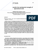 A Method To Predict The Mechanical Strength of Agricultural Soils