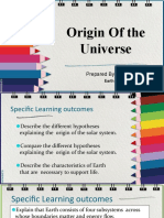 Origin of The Universe: Prepared By: Mr. Jovic Docot