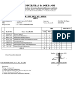 Universitas Dr. Soebandi: Kartu Rencana Studi (KRS)