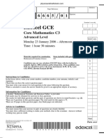 January 2006 QP - C3 Edexcel