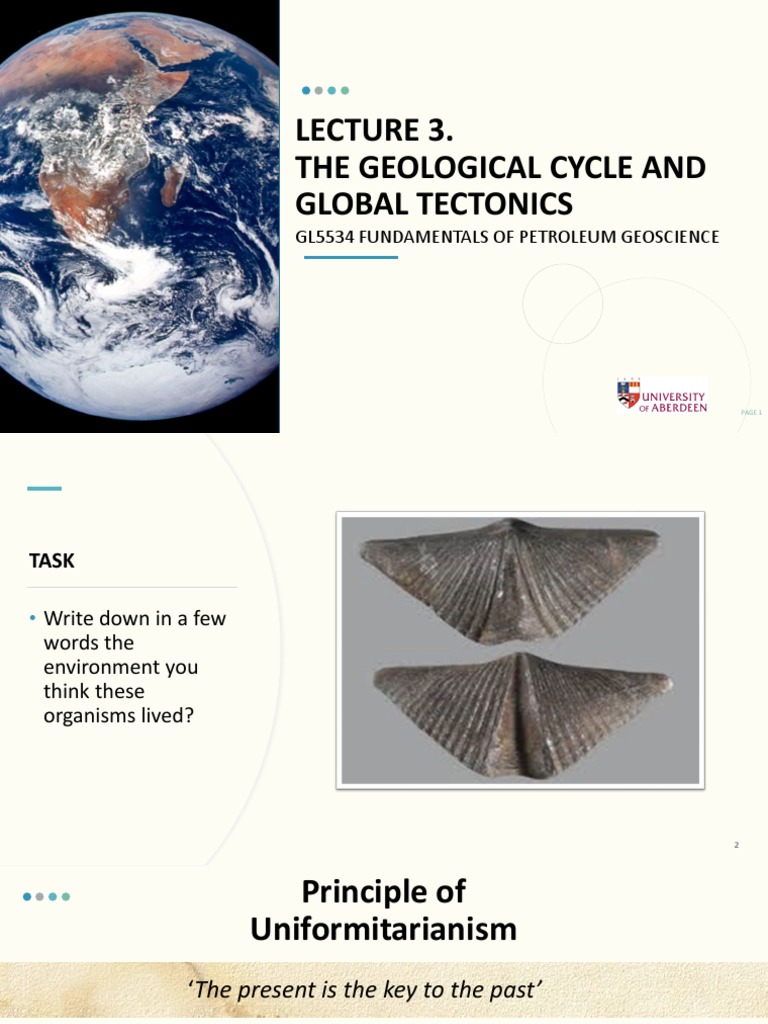 Fpg Lecture 3 Geological Cycle Pdf Plate Tectonics Sedimentary Basin