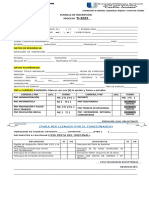 Planilla Inscripcion Nuevo Ingreso 2022