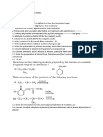 Alcohols, Phenols and Ethers Test Series