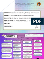 La Monografía y Sus Características - CLASE 13