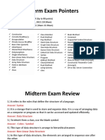 Midterm Exam Pointers