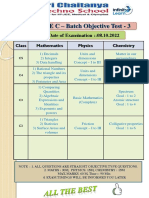 CBSE C Batch Objective Test - 3 Syllabus