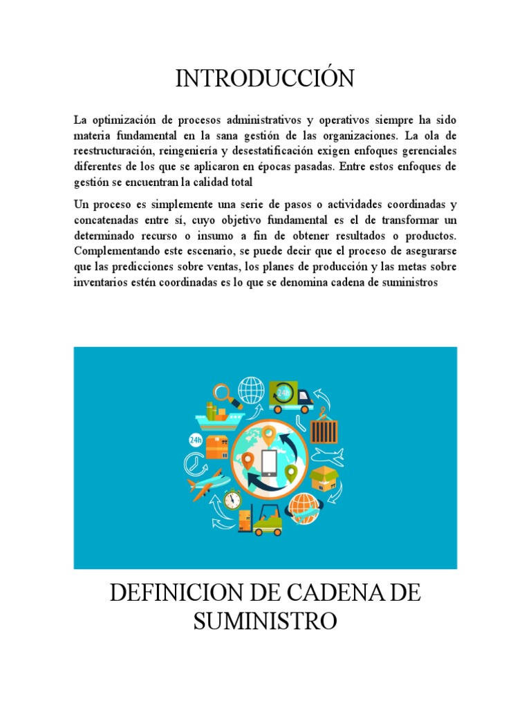 Optimización de la Cadena de Suministro | PDF | Logística | Calidad ...
