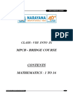 Maths Material Bridge Course