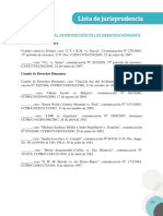 Lista de Jurisprudencia: Sistema Universal de Protección de Los Derechos Humanos