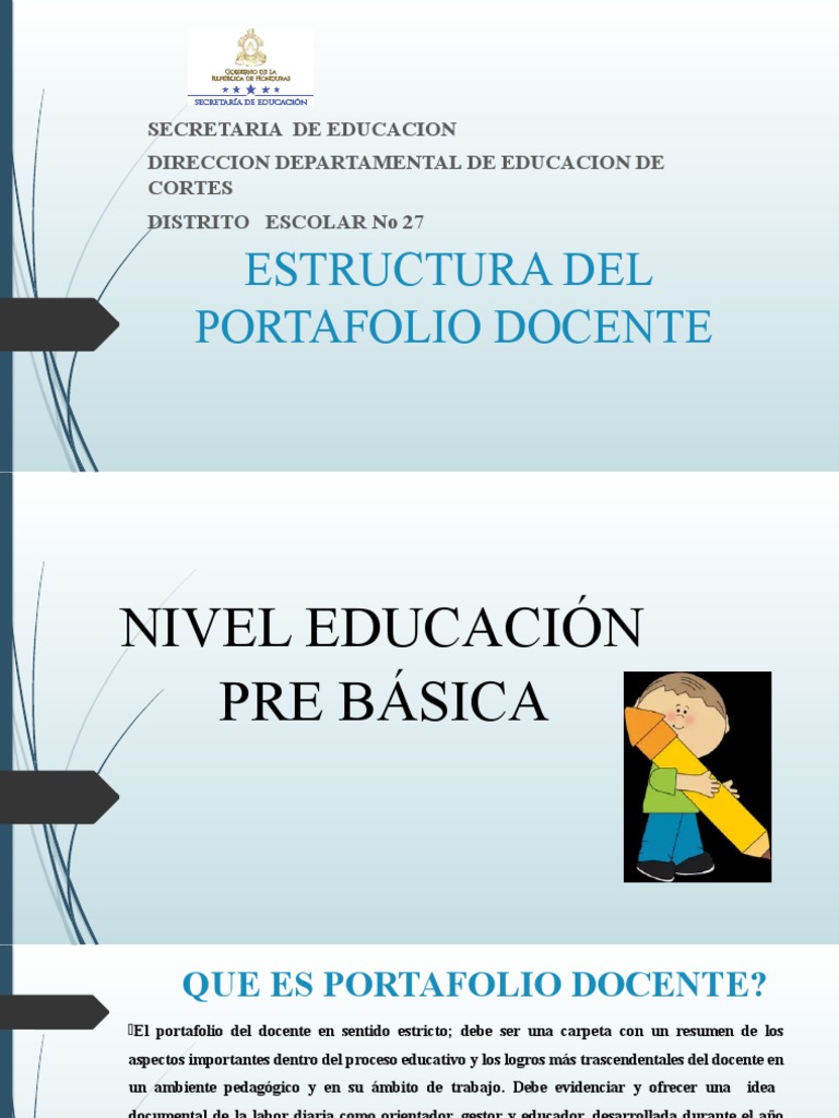 Estructura del Portafolio Docente | PDF | Evaluación | Aprendizaje