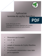 Teorema Cayley-Hamilton matriz demostrar