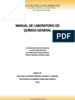 Manual de Laboratorio de Química General 2020 - Lina Versión Actual Don Jaime