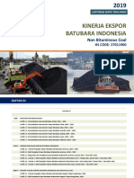 Daftar Isi Kinerja Ekspor Batubara Non Bituminous Coal