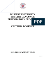2022-2023 Preparatory Program Criteria Booklet