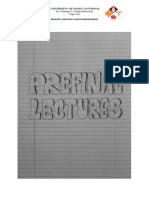 Prefinal Lectures