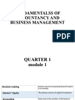Fundamentalss of Accountancy and Business Management
