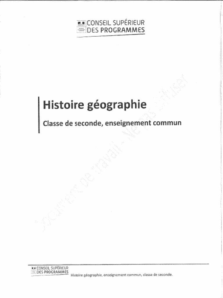2nd Histoire Geographie Pdf