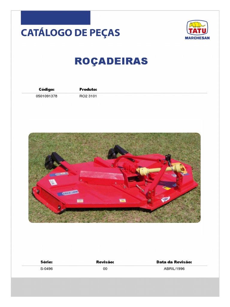 Catalogo Roçadeira Tatu Ro2 3101 | PDF | Engenharia Mecânica | Equipamento