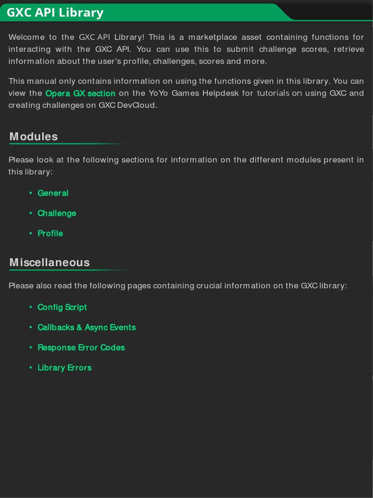 GXC Library Documentation | PDF | Parameter (Computer Programming ...