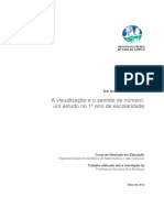 A Visualização e o Sentido de Número: Um Estudo No 1º Ano de Escolaridade