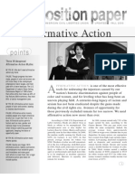 Affirmative Action: Position Paper