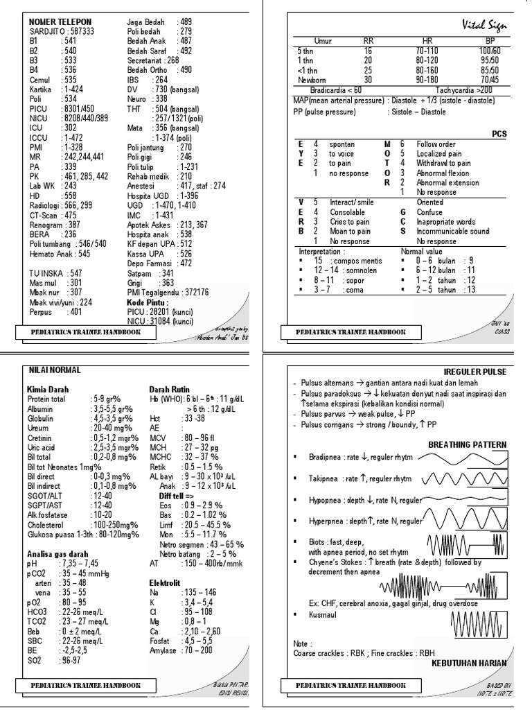 PEDIATRICS VITAL SIGNS CHART | PDF | Physiology | Medical Specialties