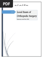 Local Exam of Orthopedic Surgery: Anatomy Recall Dec 2018