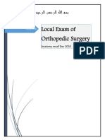 Local Exam of Orthopedic Surgery: Anatomy Recall Dec 2018