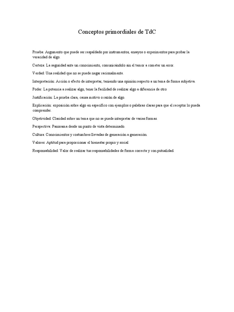 conceptos de TdC | PDF