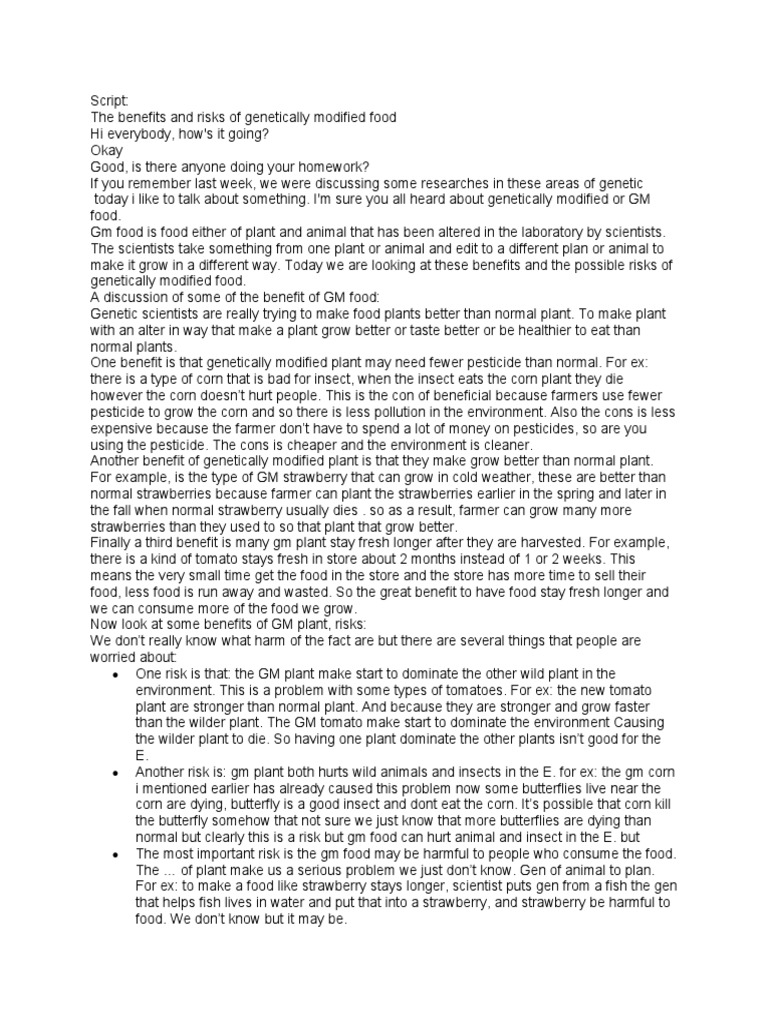 Script 3 PDF Modified Food Foods