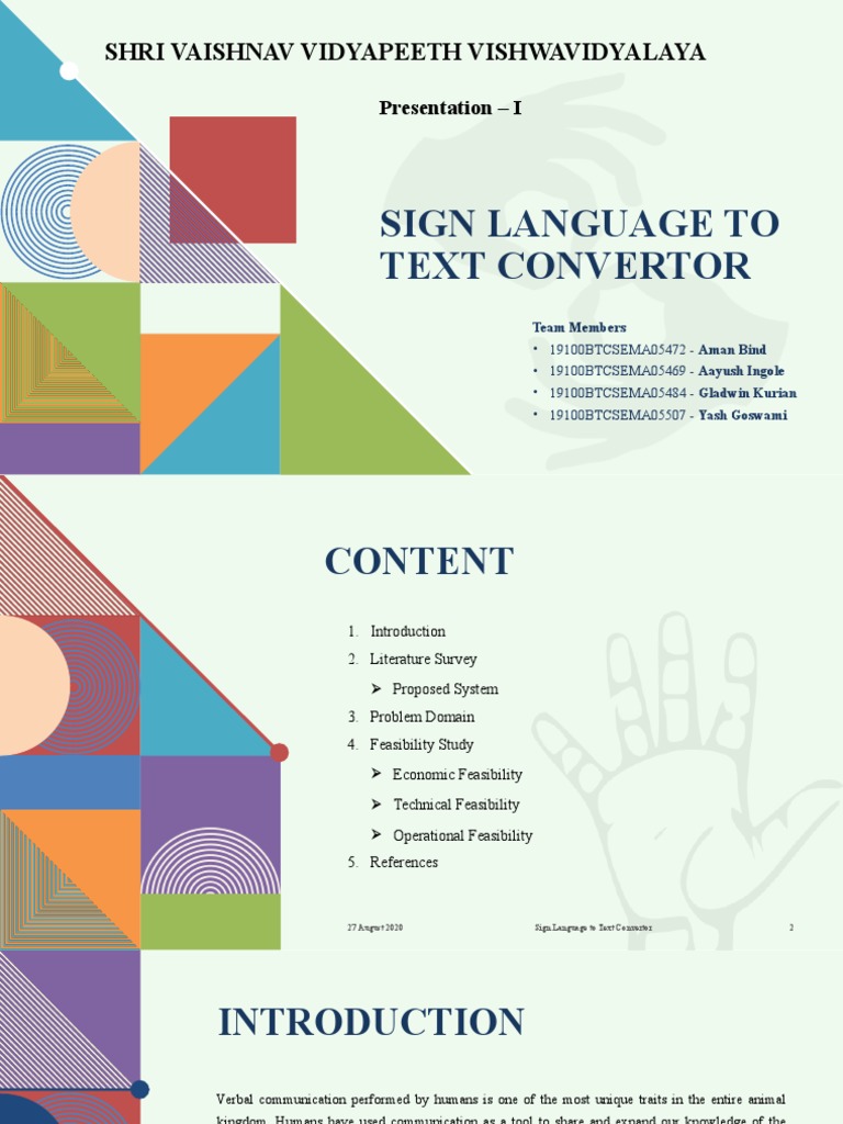 Sign Language Translator Presentation | Download Free PDF | Computer ...