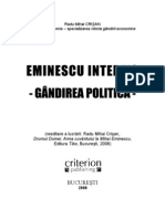 Eminescu Interzis Gandirea Politica PDF