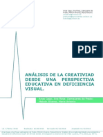 Análisis de La Creativiad Desde Una Perspectiva Educativa en Deficiencia Visual