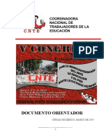 Documento Orientador Del V Congreso Nacional Extraordinario de La Cnte