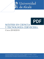 Máster en Ciencia y Tecnología Cervecera UAH 2018/2019