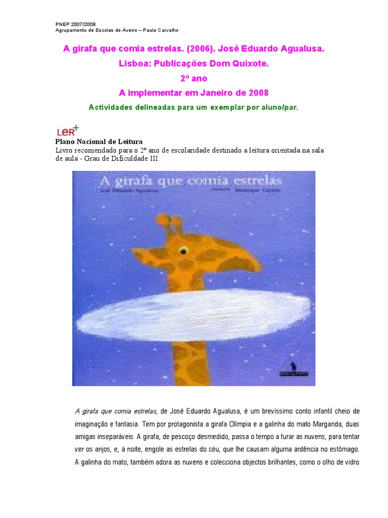 A Girafa Que Comia Estrelas | PDF