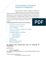 Estructura Del Informe de Auditoría de Ti