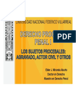 Sujetos Procesales Agraviado y Actor Civil