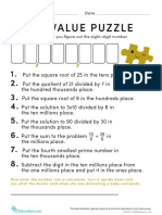 Place Value Puzzle