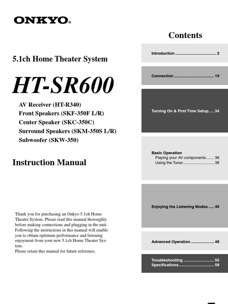 HT-SR600_En[1] | Loudspeaker | Antenna (Radio)