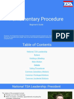 parliamentary procedure basics tsa