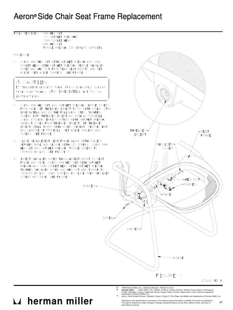 Aeron Chair Service Instructions | PDF | Consumer Goods | Home