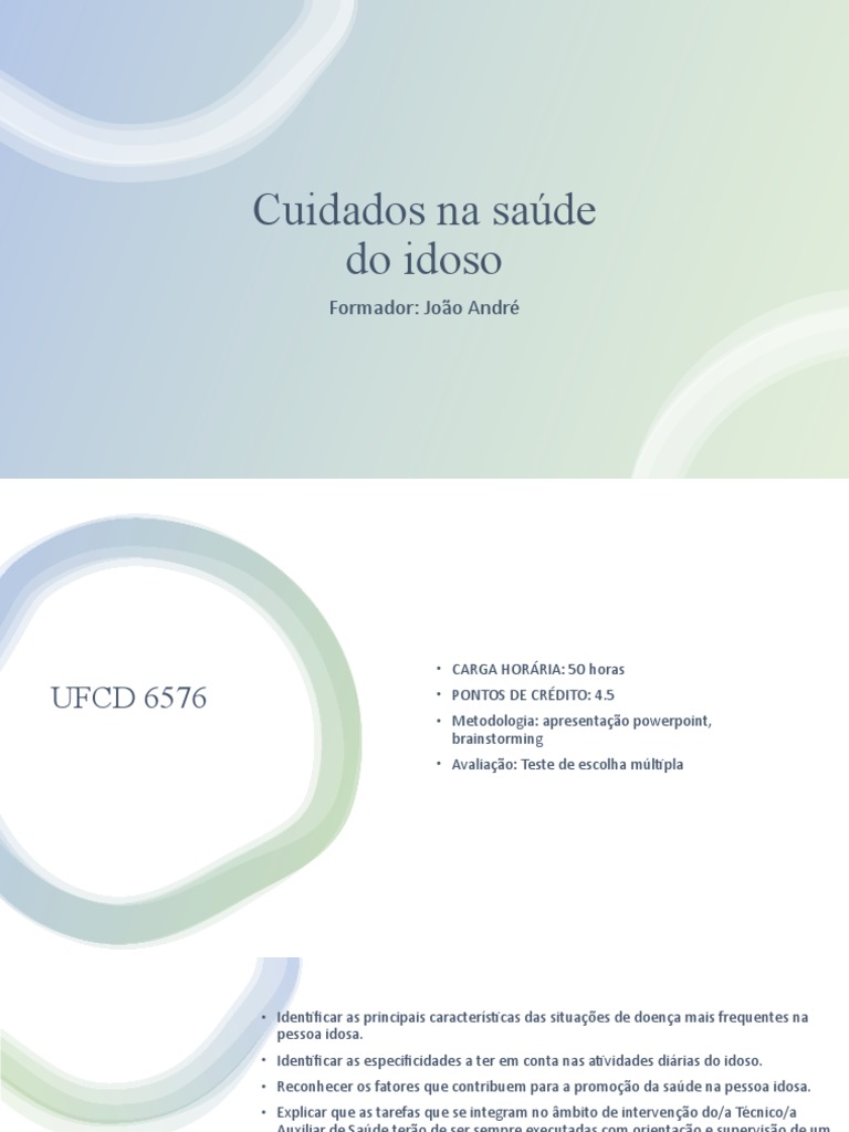 Cuidados na Saúde do Idoso | PDF | Envelhecimento | Terceira idade
