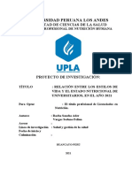 RELACIÓN ENTRE ESTILOS DE VIDA Y ESTADO NUTRICIONAL